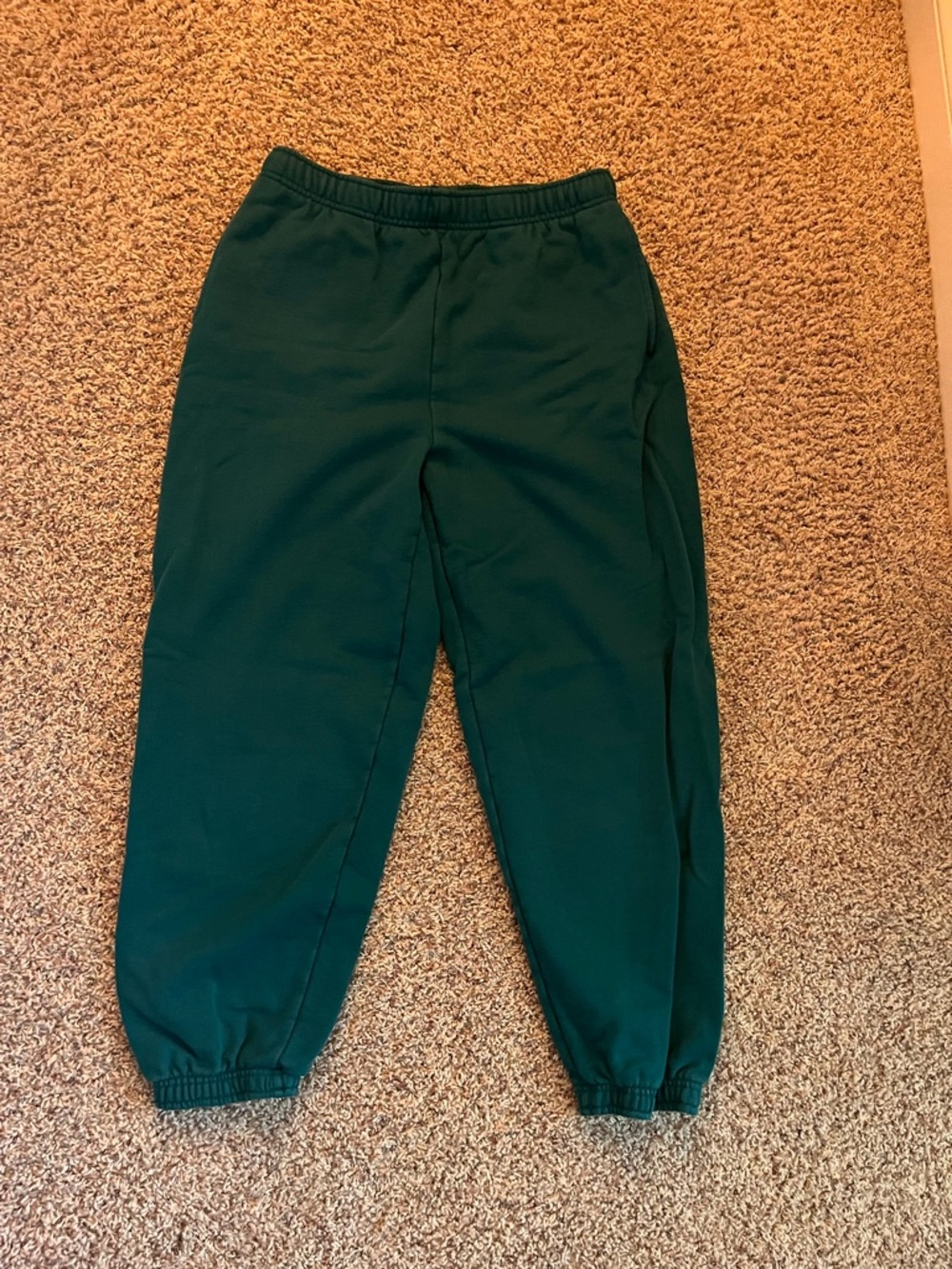 Women’s Aritzia Teal Green Elastic-Waist Jogger Pants